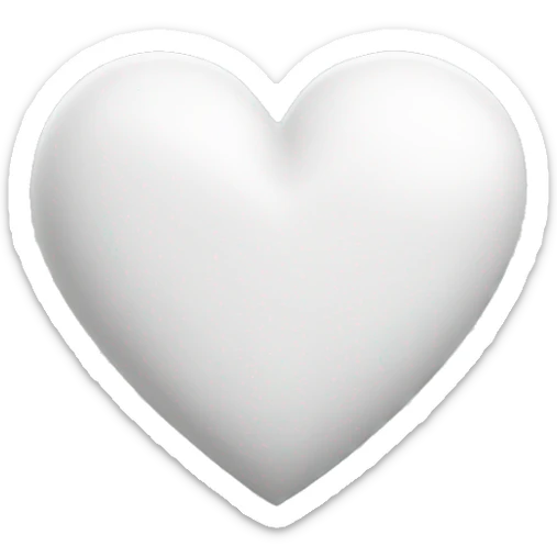 white heart sticker