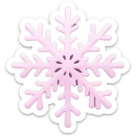 pastel pink snowflake  sticker