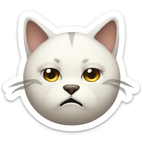 Sad cat sticker