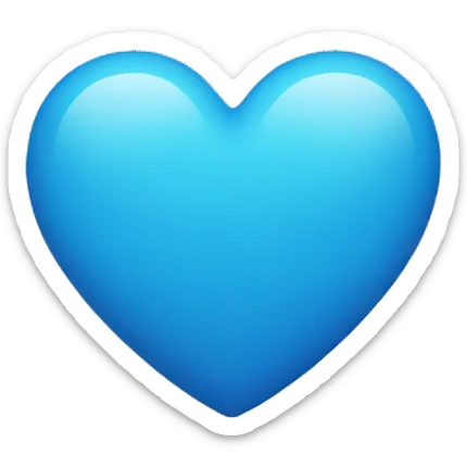 Blue heart sticker