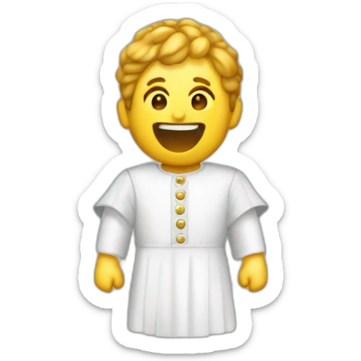 a button for radiant clothing fashion of the Biblical time sticker