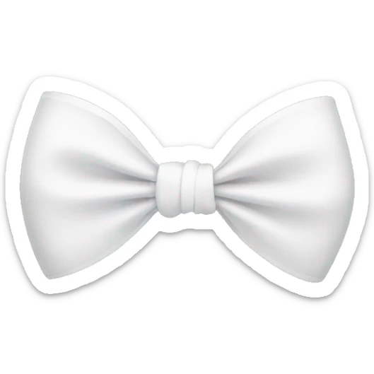 White bow sticker