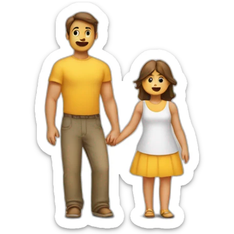 Homme et femme entrain de faire un enfant sticker