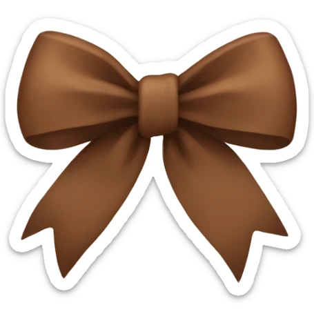 Brown bow sticker