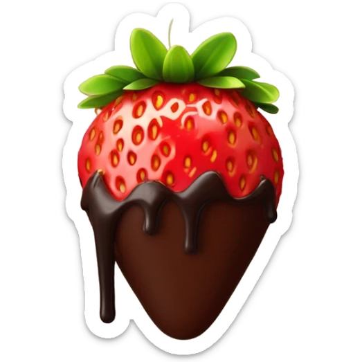 Chocolate strawberry  sticker