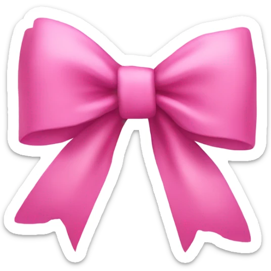 Pink bow sticker