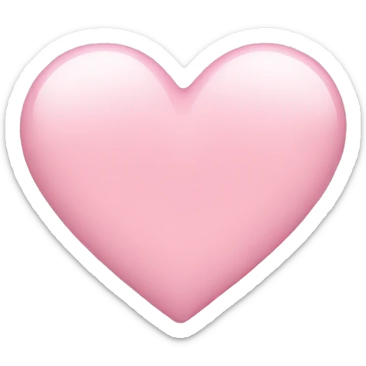 light pink heart  sticker