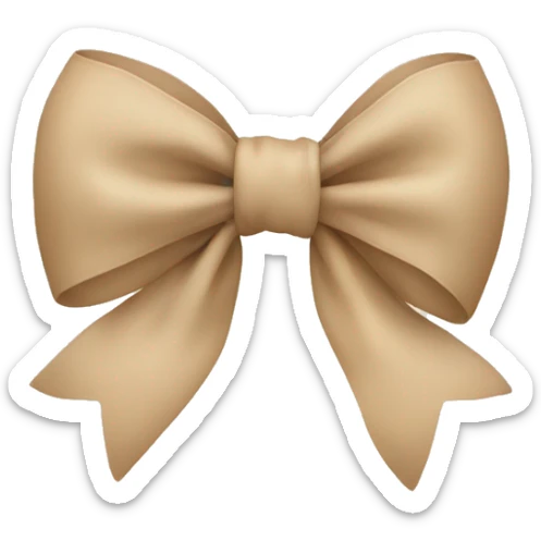 Beige bow sticker