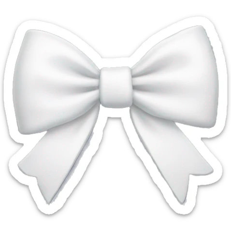 white bow  sticker