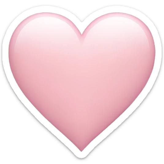 light pink heart sticker
