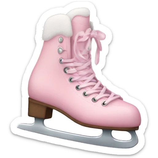 pastel pink ice skates sticker