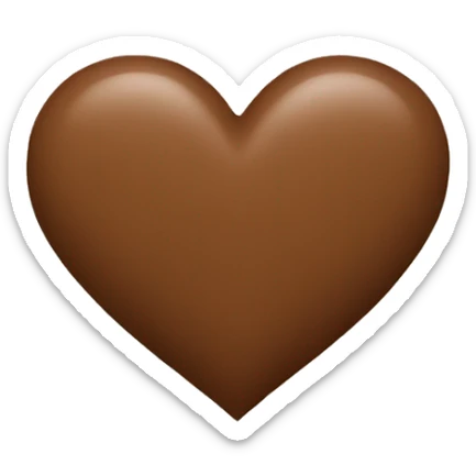 Brown Heart sticker