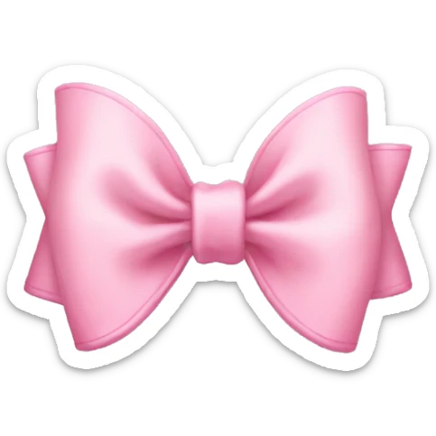 Baby pink bow sticker