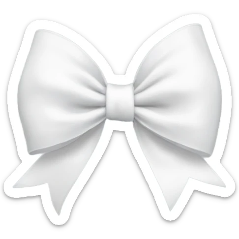 White bow sticker