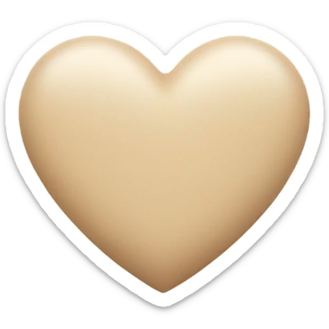 beige heart  sticker