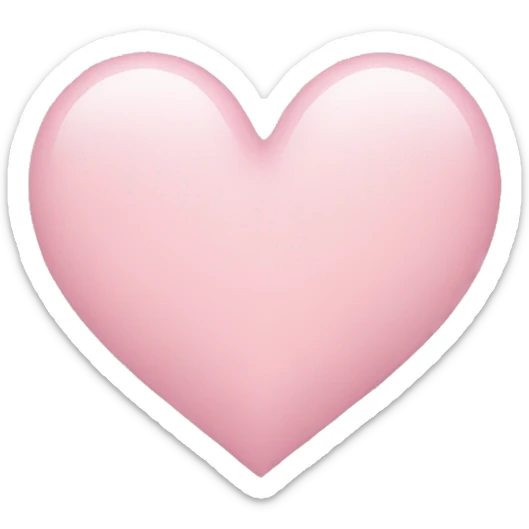 Light pink heart sticker