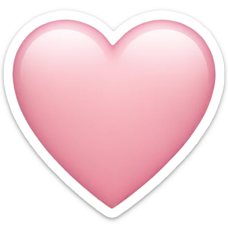 light pink heart sticker