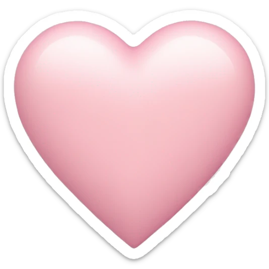 pastel pink heart sticker