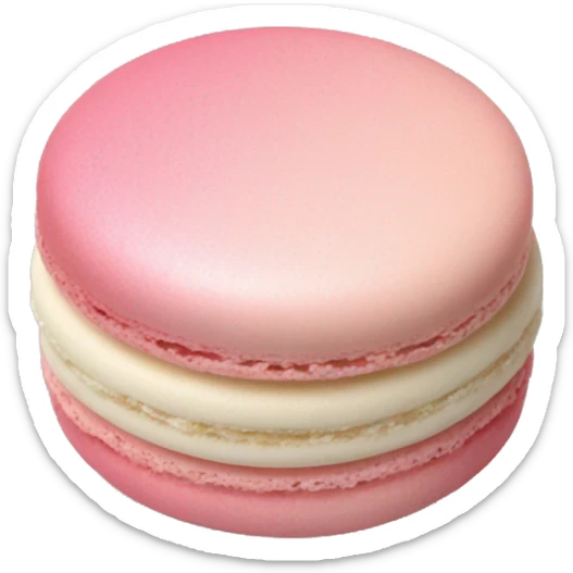 Pinky and white one macaron sticker