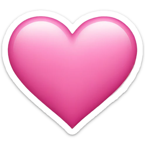 Pink heart sticker