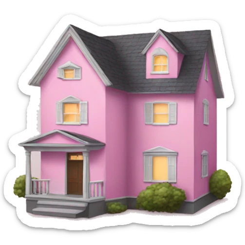 Pink house  sticker