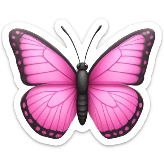 pink butterfly sticker