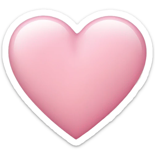 light pink heart sticker