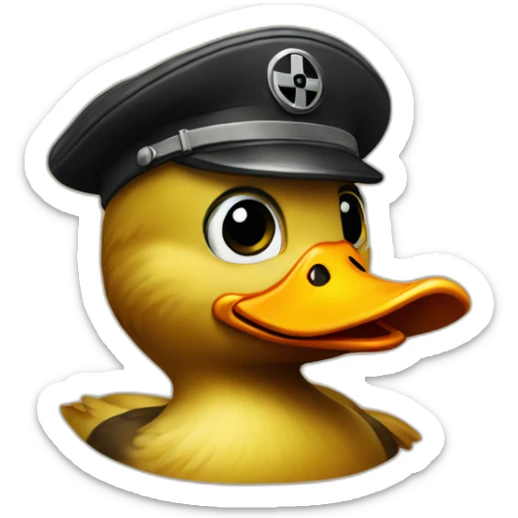 Nazi duck sticker