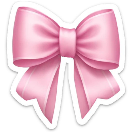 light pink ribbon bow sticker