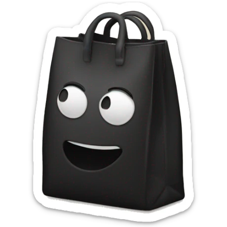 create a emoji of black bag sticker