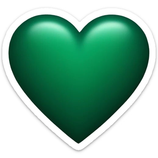Dark green heart sticker