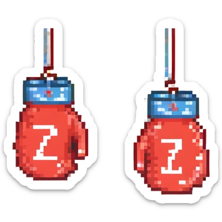 красные боксерские перчатки с надписью "23", no background sticker