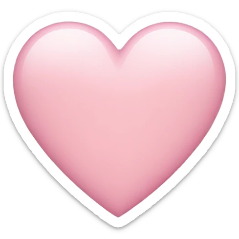 light pink heart sticker
