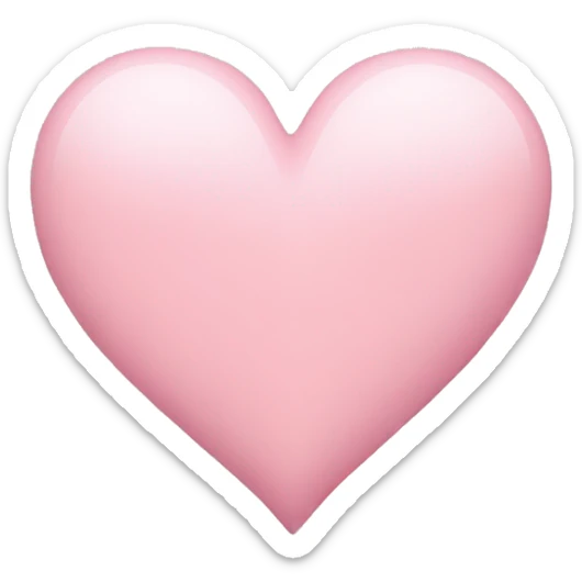 Light pink heart sticker