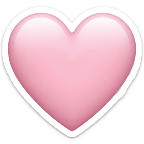 light pink heart sticker