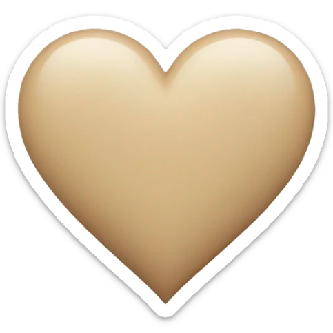 Beige heart sticker