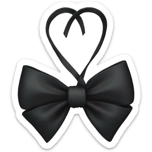 Black bow sticker