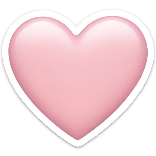 light pink heart sticker