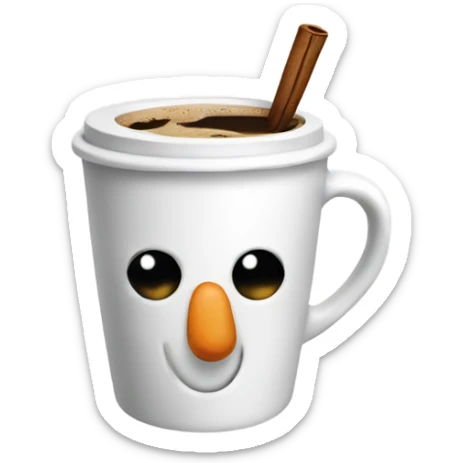 Snowman coffee cup  sticker