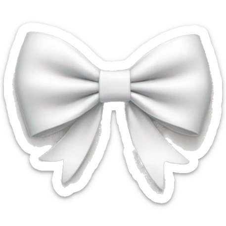 White bow  sticker