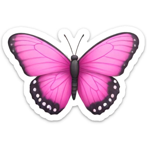 pink butterfly sticker