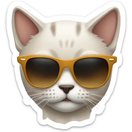 Cat with sunglasses sticker