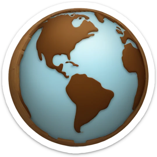 Globe Brown sticker