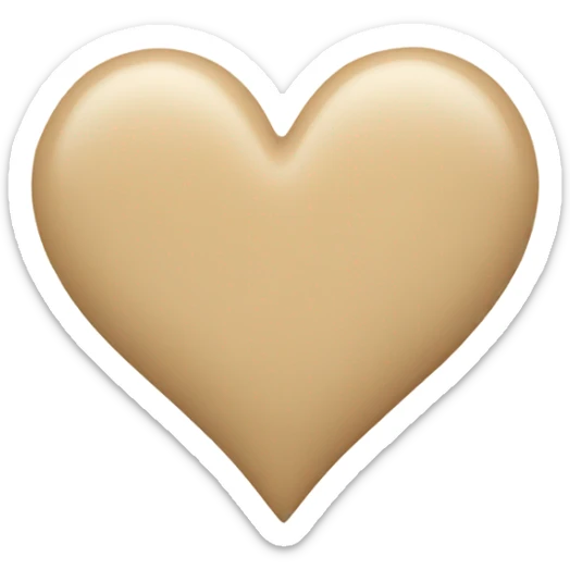 Beige heart  sticker
