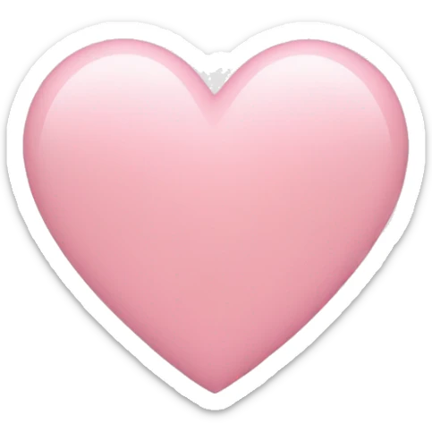 light pink heart sticker