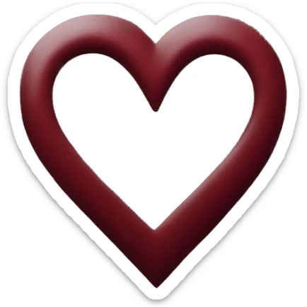 Dark red heart sticker