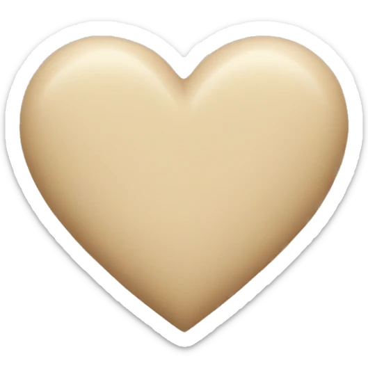 Beige heart  sticker