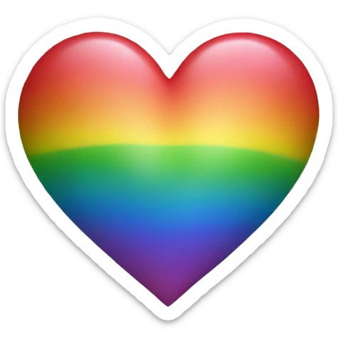 rainbow heart  sticker