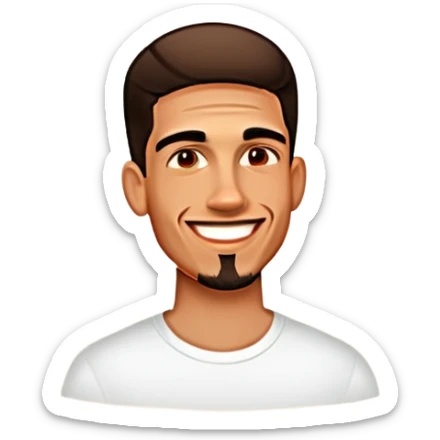 Make him like a cartoon sticker