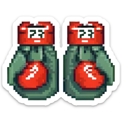 боксерские перчатки с надписью "23", no background sticker